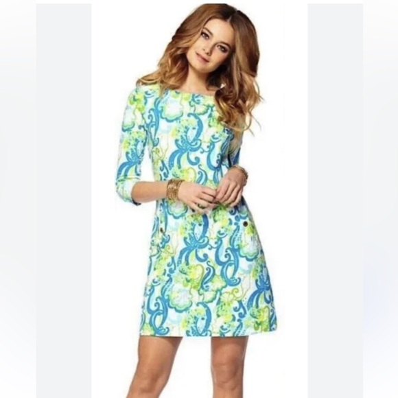 Lilly Pulitzer‎ Women's Charlene Dress Crystal Coast in Resort White Shift- M - Picture 2 of 8